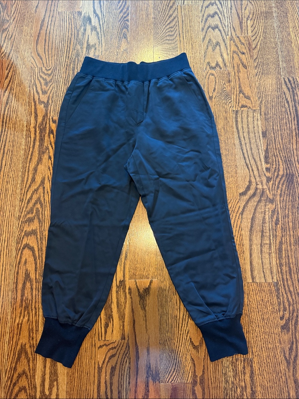 Theory satin like Black Joggers